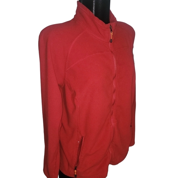 Eddie Bauer Expedition Outfitter Red Zippered Fleece Jacket XL - Picture 3 of 7